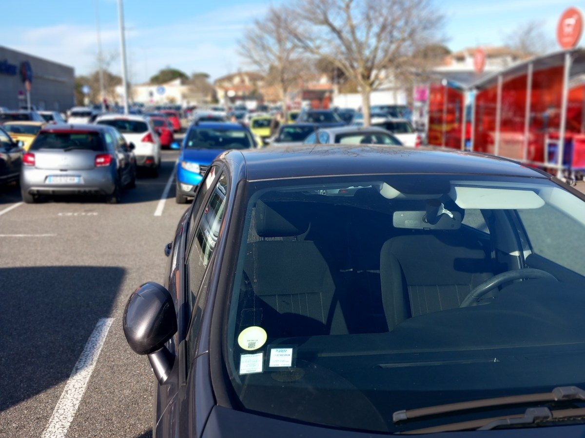 Le parking du supermarché 